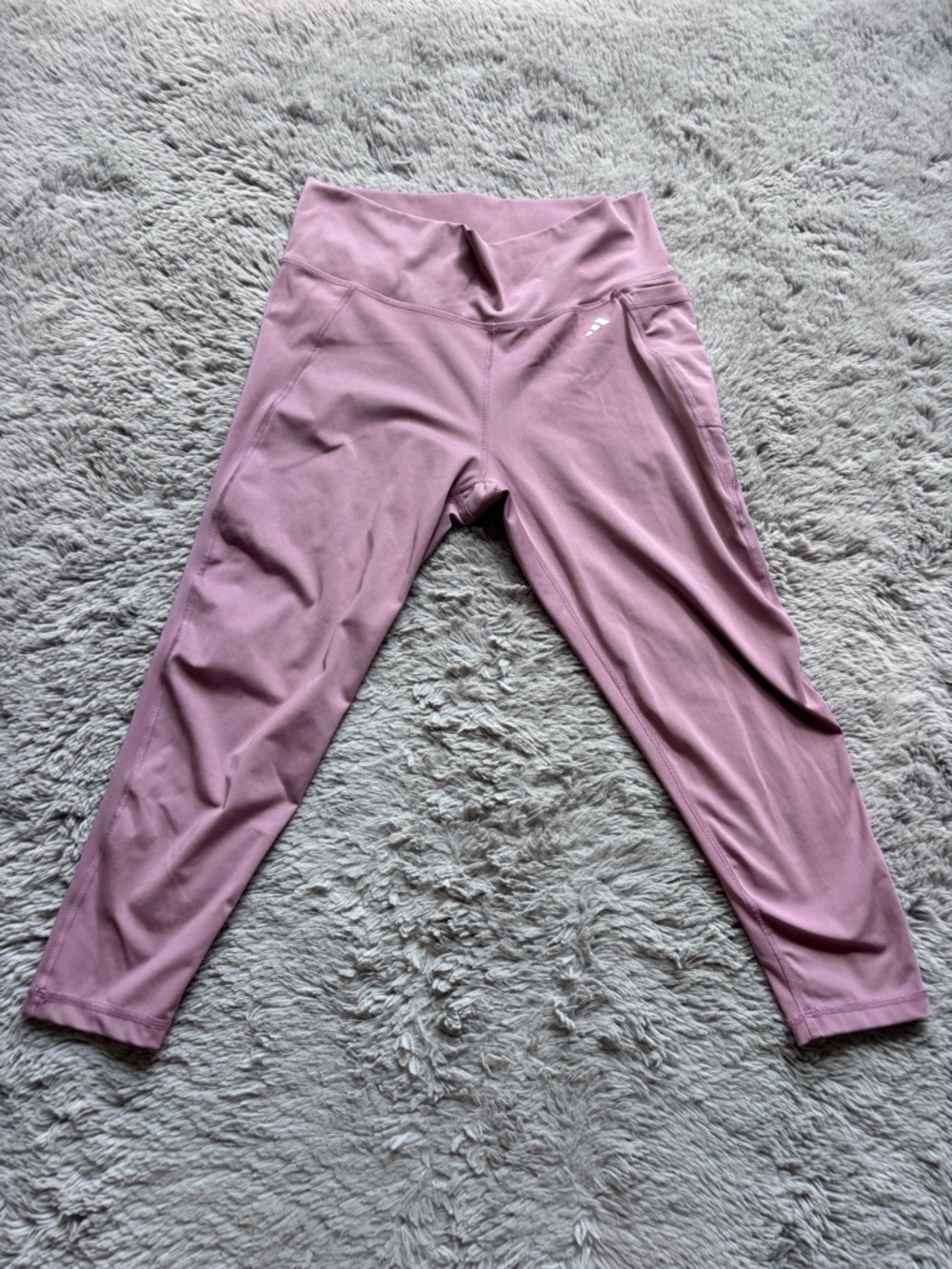 Adidas Mauve High Waisted Athletic Capri Leggings XL